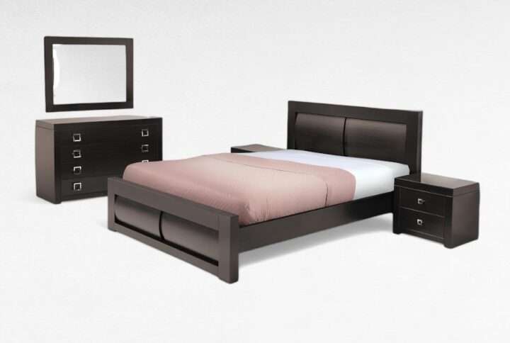 Ξύλινη κρεβατοκάμαρα από οξιά με κομοδίνα, συρταριέρα και καθρέφτη – Έπιπλα Γιαννητσάνης