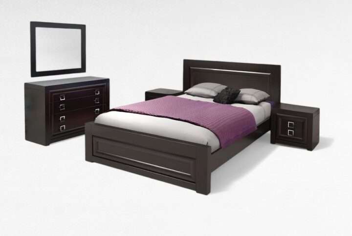 Ξύλινη κρεβατοκάμαρα από οξιά με κομοδίνα, συρταριέρα και καθρέφτη – Έπιπλα Γιαννητσάνης